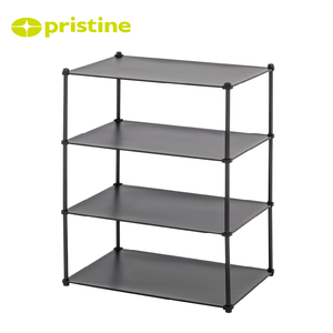 Zapatero Metálico Moderno de 4 Niveles, Independiente, Ahorra Espacio, Mueble de Almacenamiento para Entrada, Diseño Minimalista Negro - Product Image 3