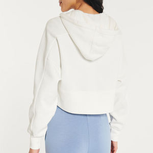 Sudadera con Capucha de Forro Polar para Mujer, Cuello Redondo, Estilo Informal, Lavado Ácido, Bordado con Insignia, Logotipo Impreso, Mezcla de Algodón/Poliéster de Alta Calidad - Product Image 6