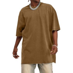 2025 lavado ácido Vintage Unisex manga corta Streetwear Tee hombres de gran tamaño gradiente Color algodón camisetas mujeres camisetas - Product Image 1