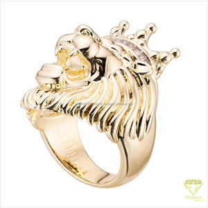 Bague en moissanite et diamant en argent sterling 925, style couronne royale, bijou statement pour homme - Product Image 4