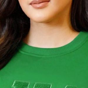 เสื้อสเวตเชิ้ตสีเขียวล้วน ผ้าเชนิลล์ สำหรับผู้หญิง แขนยาว คอกลม ผ้าฟลีซ สไตล์ลำลอง ปักลาย แฟชั่นเสื้อผ้าชั้นนำ - Product Image 4