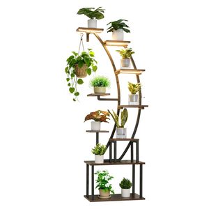 Espositore per Piante da Interno a 9 Livelli con Luci per Coltivazione da 63 Pollici, Supporto Angolare in Metallo per Piante, 3 Timer, 10 Livelli di Luminosità, Mensola da Parete - Product Image 6