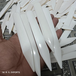 Natural Bone Creasing Folder Paper Folding <b>Tool</b> Bookbinding <b>Leather</b> Craft Burnisher Handmade Bone Folder Wholesale Supply - Product Image 1