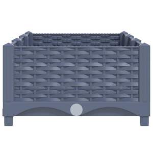 Jardinière surélevée en polypropylène bleu gris durable 47,2 x 15,7 x 9,1 po pour pots de fleurs et jardinières - Product Image 4