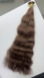 Extensions de cheveux en vrac au prix de gros Double noyade de cheveux vierges 100 grammes Couleurs foncées 16 pouces - Product Image 2