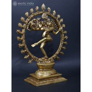 13 \ "Nataraja Escultura de latón de pie sobre Demon Apasmara Premium Colección de esculturas - Product Image 2