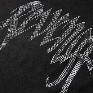 เสื้อยืดสตรีทแวร์แขนสั้นประดับเพชรสำหรับผู้ชาย ดีไซน์สีสันสดใส เสื้อยืดขายส่ง เสื้อยืดลำลองผู้ชาย เสื้อยืดสั่งทำ - Product Image 3
