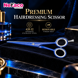 Ciseaux de coiffure professionnels japonais en acier inoxydable 420 J2, poignée ergonomique, dureté 55-56HRC, pour coiffeurs et barbiers - Product Image 5