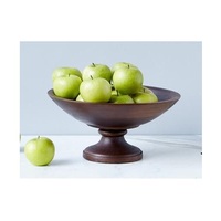 Bol surélevé en bois fait main pour fruits, collations, friandises, présentation de table, service de repas, centre de table et décoration intérieure