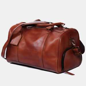Unisex High Quality Customize Leather Duffle <b>Bag</b> Large Capacity Shoe Compartment With Customize Logo and Customize Storage Space - Product Image 6