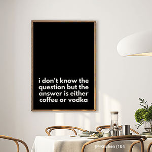 Tableau mural en toile pour cuisine, affiche typographique drôle avec citation sur le café, décoration murale minimaliste pour bar à café - Product Image 3