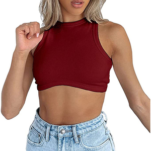 New Model Crop-Tee For Woman Custom T Shirt <b>Plain</b> Cotton Crop Top T Shirt Ladies Blank Baby-Tee For Women's - Product Image 5