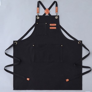 Tablier en toile épaisse et résistante à l'usure, unisexe, pour adultes, avec logo personnalisé, pour restaurants, bars, boutiques, cafés, nettoyage, chefs, barmen - Product Image 4