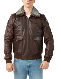 แจ็คเก็ตหนัง Avirex สำหรับผู้ชาย ขายส่งปี 2026 หนังแท้ 100% พร้อมโลโก้แบรนด์ที่ปรับแต่งได้และบริการปรับแต่ง - Product Image 4