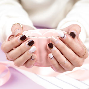 ShineB meilleure vente bandes d'ongles en gel brun #45761 facile Style français 2D salon-qualité autocollant pour ongles article de mode décoration faite - Product Image 6