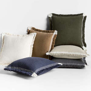 New Arrival 100% Cotton Woven Striped Geometric Pattern Customizable Home Decor Cushion Covers Wholesale From Delhi - Product Image 1