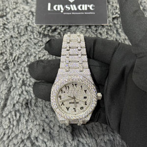 Reloj Mecánico Clásico Unisex Personalizado de Acero Inoxidable, Resistente al Agua, con Cristal de Diamantes Moissanite, Estilo Vintage de Lujo - Product Image 5