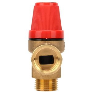 Soupape de sécurité en laiton filetée manuelle haute pression avec bouchon rouge en PVC pour système de chauffage au gaz et à l'eau - Product Image 3