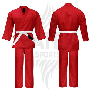 Uniformes de Karate Ligeros, Transpirables y de Secado Rápido, Precio de Fábrica, Personalizados, Servicio OEM, Alta Calidad, Poliéster/Algodón para Adultos - Product Image 1