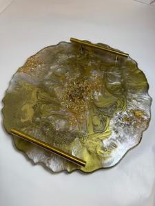 Plateau de service en résine fait main pour hôtels et usage domestique, design ange et amour de haute qualité - Product Image 2