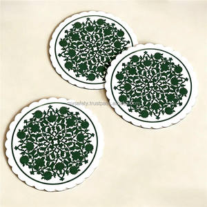 1 Sublimation Printed Classic Eco-Friendly Rectangle <b>Ceramic</b> Car <b>Coaster</b> Cork Holder Custom Printing Branded Design - Product Image 3