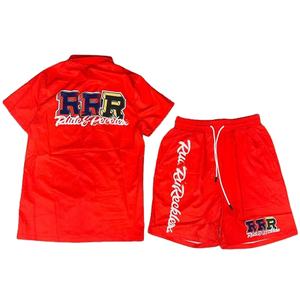 Conjunto de 2 Piezas de Verano con Logotipo Personalizado OEM, Transpirable, de Secado Rápido, Pantalones Cortos Casuales para Hombre, Camiseta de Manga Corta, Chándal 100% - Product Image 5