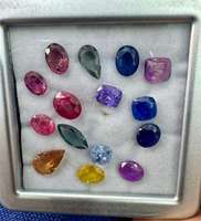 Saphirs naturels multicolores en vrac pour la création de bijoux, mélange de pierres précieuses naturelles en vrac provenant d'un fournisseur indien