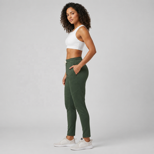 <b>Women</b> Casual <b>Trousers</b> Regular Fit <b>Lightweight</b> Mid Waist Cotton High Quality Customized Color OEM Service Streetwear Eco-Friendly - Product Image 3