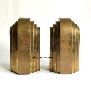 Organizador de Escritorio Metálico, Sujetalibros de Aluminio con Forma de Asta de Ciervo, Acabado Antiguo en Latón - Product Image 6