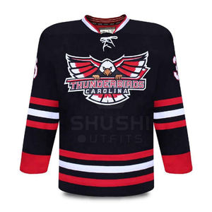 Maillots de hockey sur glace personnalisés par sublimation, vente en gros, maillots de hockey vert et noir, y compris chaussettes et pantalon de hockey - Product Image 5