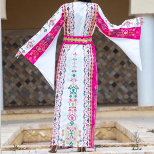 Muslim Women Long Thobe Dress Loose Fit Modest <b>Islamic</b> Wear Comfortable Daily Outfit - Product Image 5