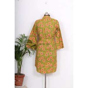 Vestido Maxi de Algodón con Estampado Floral Vintage, Ecológico, Estilo Hip Hop, Nuevo Vestido Largo con Estampado para Fiesta, Cuello en V, Botones, Ajustable - Product Image 6