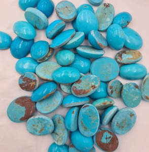 Turquoise naturelle iranienne, cabochons de pierres précieuses de formes variées, pierres précieuses en vrac pour la fabrication de bijoux - Product Image 3