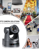 Meilleur prix HDMI SDI Caméra PTZ Zoom optique 20X Full HD + PoE IP Caméra Contrôleur Vidéo Conférence Broa