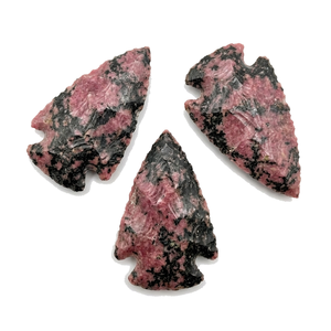 Puntas de flecha de piedra, cristal de rodonita natural, puntas de flecha de jaspe elegante curativas, gemas, venta al por mayor de cristales - Product Image 1