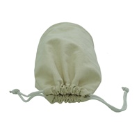 Sac cosmétique en toile miniature de luxe pour femmes, personnalisé avec logo, doublé de coton réutilisable, brodé, cylindrique