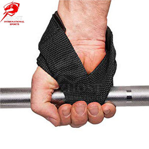 Correas de algodón para muñecas con 8 figuras de soporte, reforzadas para levantamiento de pesas, entrenamiento en gimnasios, clubes de fitness y deportes. - Product Image 2