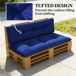 Cuscini e Imbottiture Blu Navy per Sedute da Giardino Esterno (Solo Cuscini) - Product Image 2