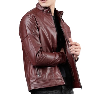 Nueva chaqueta de cuero de bombardero con cuello levantado de camuflaje de alta calidad para hombre diseño único de alta calidad de gran tamaño con logotipo frontal - Product Image 5
