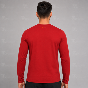 T-shirts à manches longues pour hommes, style streetwear urbain, jersey de coton durable, col rond, coupe classique, écologiques, respirants, séchage rapide, 220g - Product Image 4