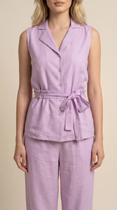 Premium Cotton Solid Lavender <b>Blazer</b> Co-ord <b>Set</b> Women Summer Casual Matching Top and Shorts Lightweight Flowing Fabric Wholesale - Product Image 2