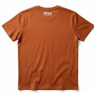 Men's Orange Short Sleeve T-<b>Shirt</b> O-Neck Casual Design Regular Fit 100% Cotton Solid Pattern Digital Print Quick Dry Breathable - Product Image 3