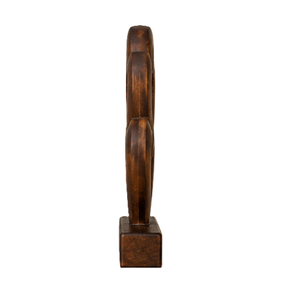 Sculpture de cœur en bois rustique, décor d'amour sculpté à la main pour table, Saint-Valentin, salon - Product Image 6