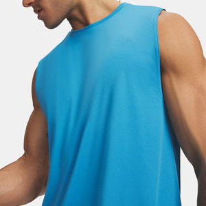 Summer Blank Streetwear OEM Bulk Manufacturer Tank Top Solid Color O Neck Sleeveless <b>Stringer</b> Cropped <b>Vest</b> Breathable Men Wear - Product Image 3
