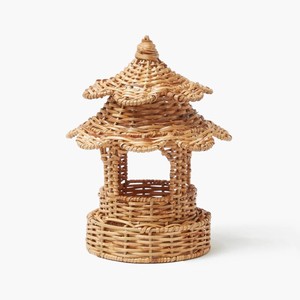 โคมไฟหวายทรงเจดีย์ลายสแกลลอป งานแฮนด์เมด สินค้าขายดี ของตกแต่งบ้าน ที่ใส่โคมไฟหวายสำหรับงานปาร์ตี้ งานแต่งงาน ผลิตในเวียดนาม - Product Image 1