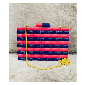 Bolso acrílico de diseñador para mujer, bolso de mano de resina con decoración de perlas para bodas, fiestas nocturnas, cumpleaños, funda con logotipo nupcial - Product Image 6