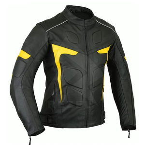 Chaqueta Protectora para Motocicleta con Protección en Hombros, Codos y Espalda, Chaqueta de Cuero Vacuno de Alta Calidad, Estilo Clásico para Motociclistas - Product Image 1