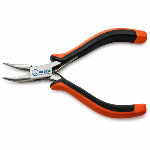 Pince à bec courbé professionnelle en acier inoxydable pour la fabrication de bijoux, pince de précision pour le façonnage de fils, outil de réparation artisanale - Product Image 1