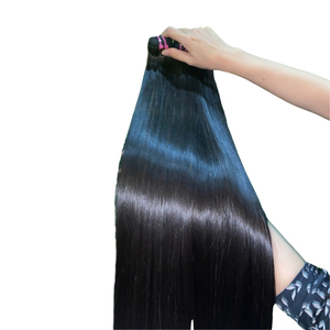 Extensions de cheveux humains vierges de haute qualité, lisses, non traitées, alignées sur les cuticules, Remy, avec dentelle frontale, vente en gros VIP, fabriquées à la machine - Product Image 1