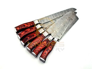 Premium Handmade Damascus Kitchen <b>Knife</b> <b>Set</b> Professional Chef <b>Knives</b> With Luxury Wood Handle OEM Custom - Product Image 2